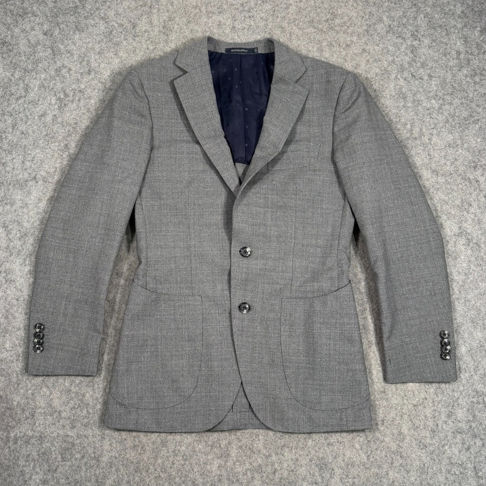 SuitSupply Vitale Barberis Canonico Gray Wool La Spalla Sports Coat Mens Size 42